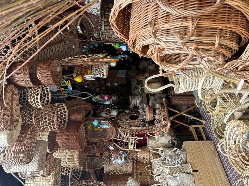 Baskets on display at the Puerto de Frutos in Tigre
