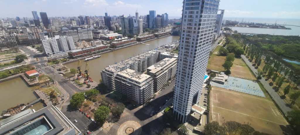 A view of Puerto Madero from the YPF tower.