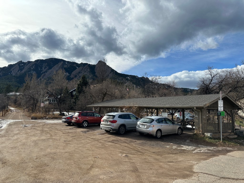 This is a parking lot next to the The Chautauqua Dining Hall. You can reach this if you take 12th street up.
