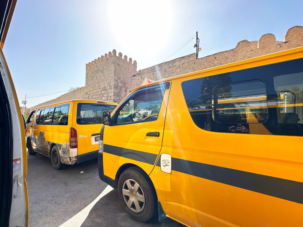This is the louage station in Sousse that will take you to Hergla.