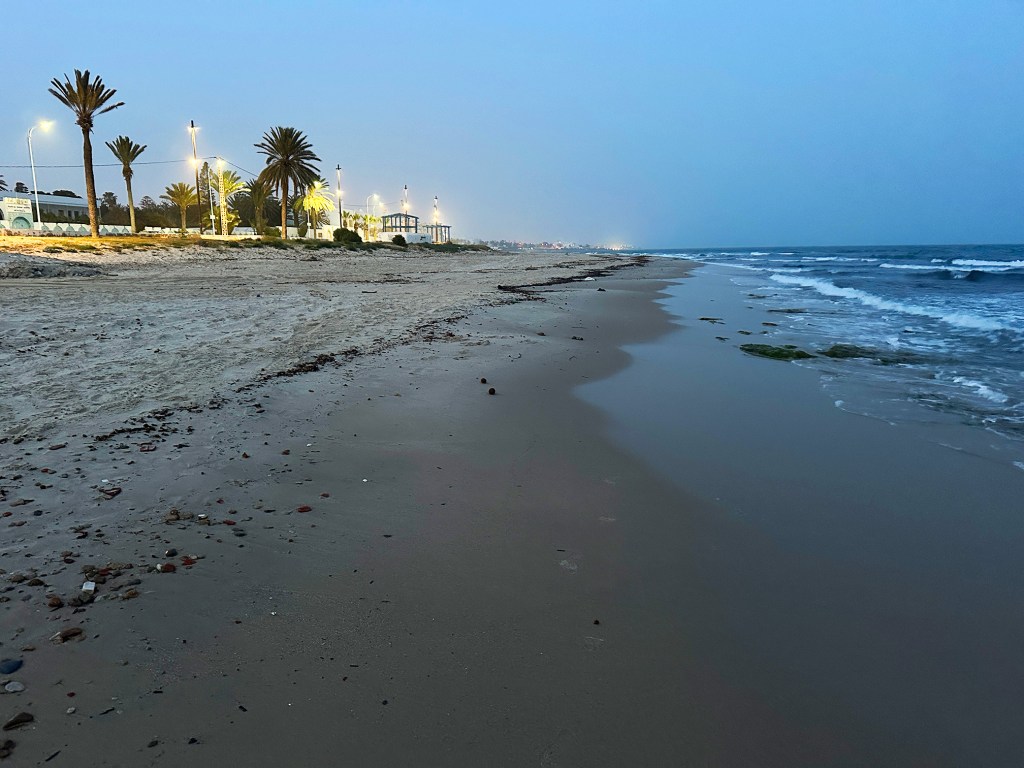 the beach in Hammamet