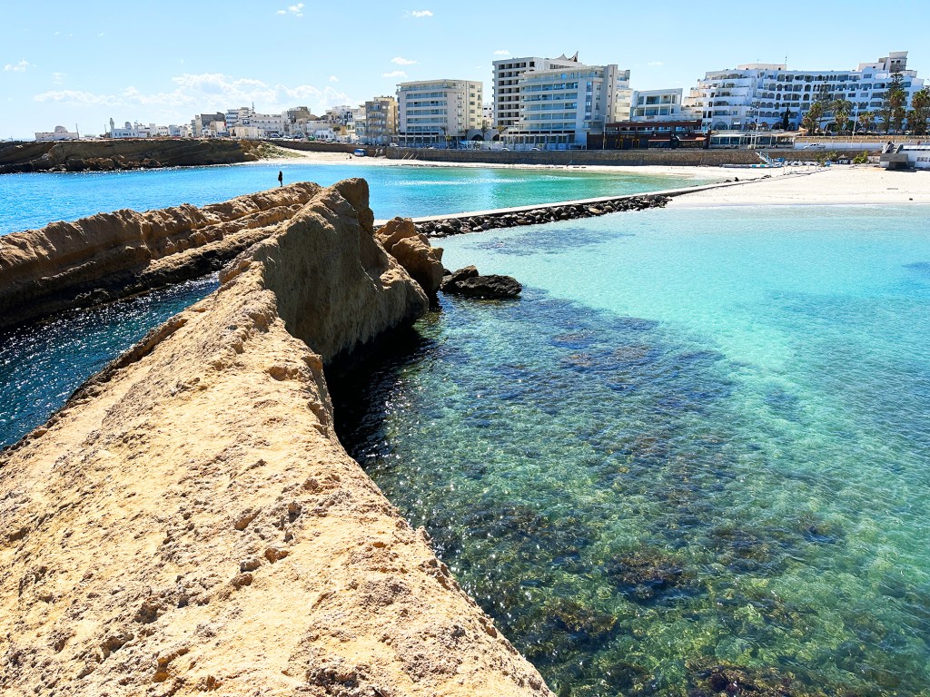 Visit Monastir and see La Falaise which is are two large rocks that extend into the water.