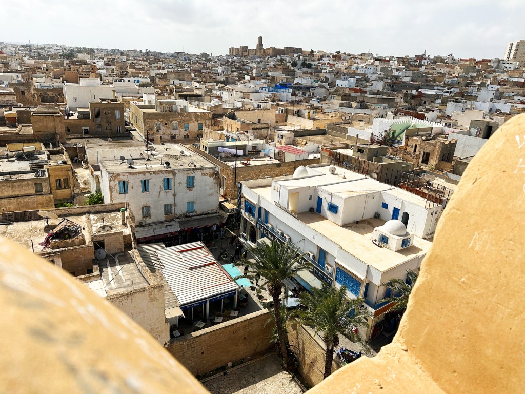 A view of the city of Sousse from the tower in the Ribat.