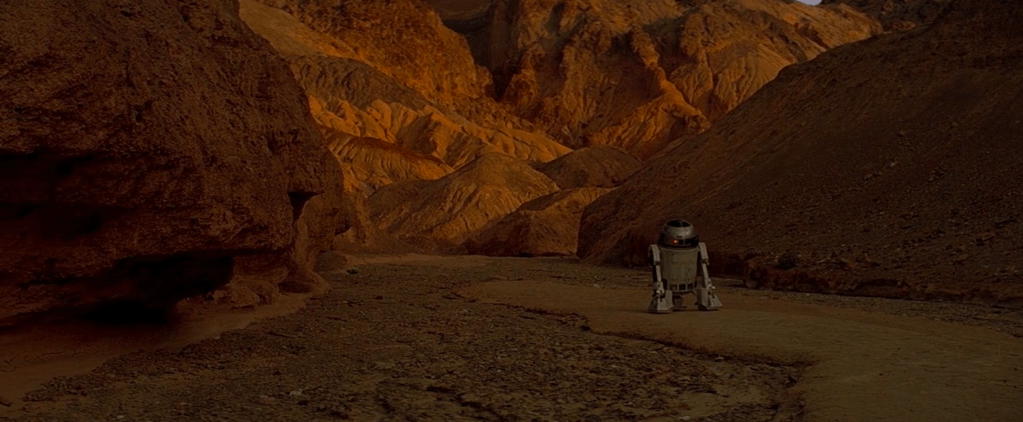 R2D2 is stroling through Sidi Bouhlel Canyon before he gets abducted by the Jawas