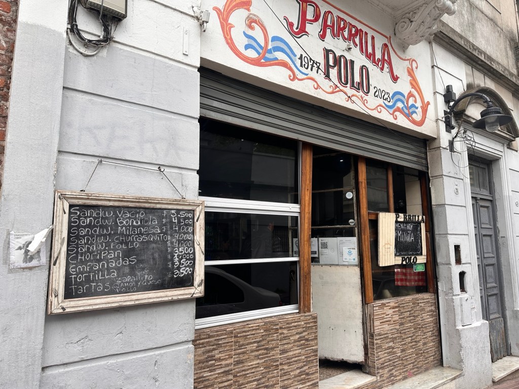 The outside of Parrilla bar el polo in San Telmo Buenos Aires