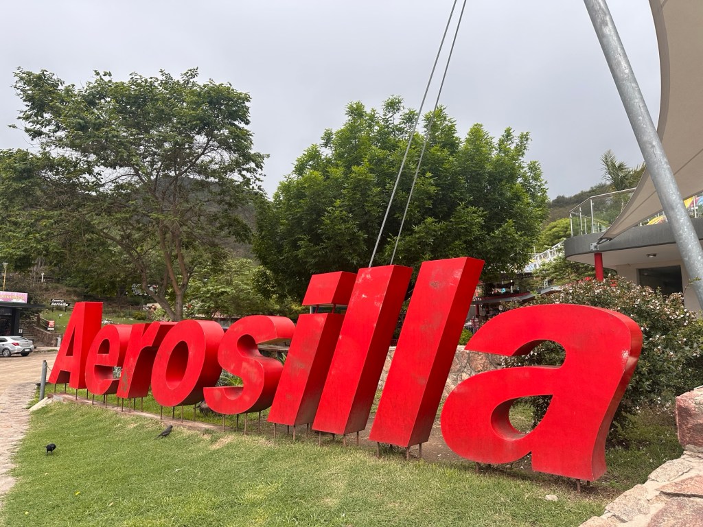 The large red Aerosilla sign
