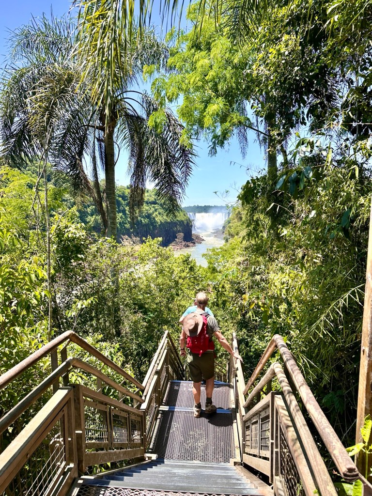 A view of the massive waterfalls during the Iguazu Falls Trip