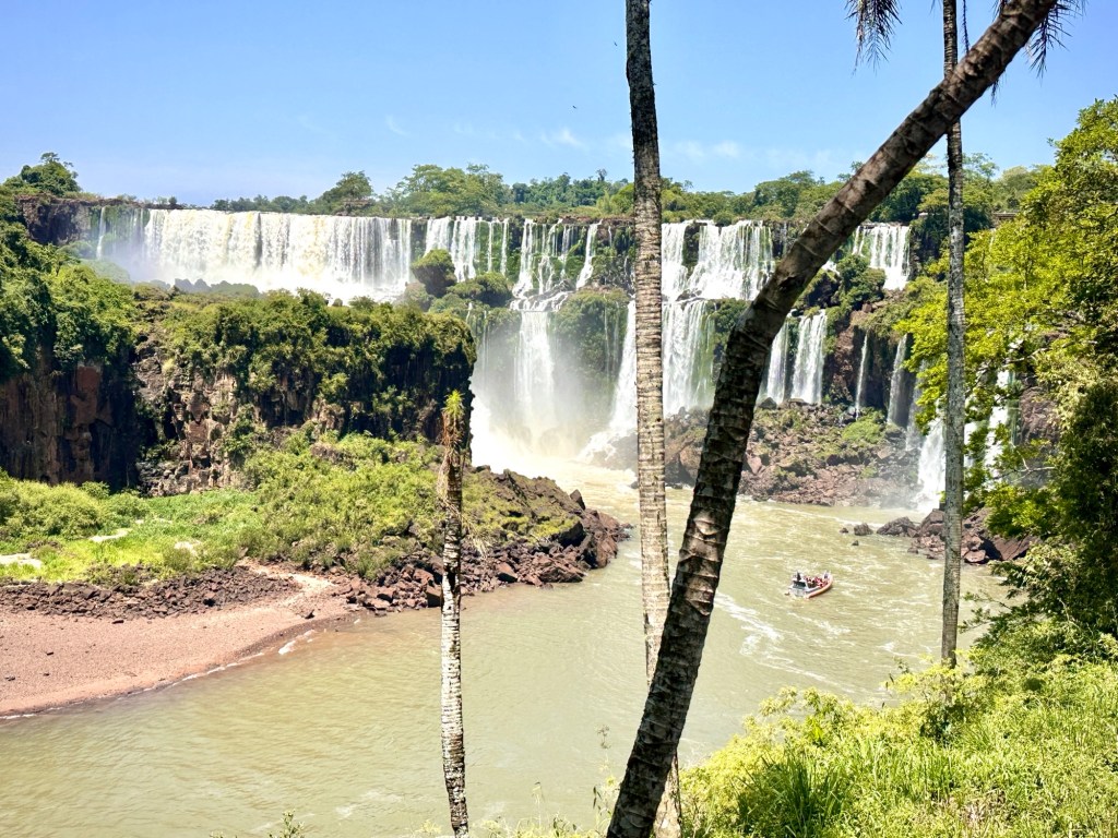 A view of the massive waterfalls during the Iguazu Falls Trip