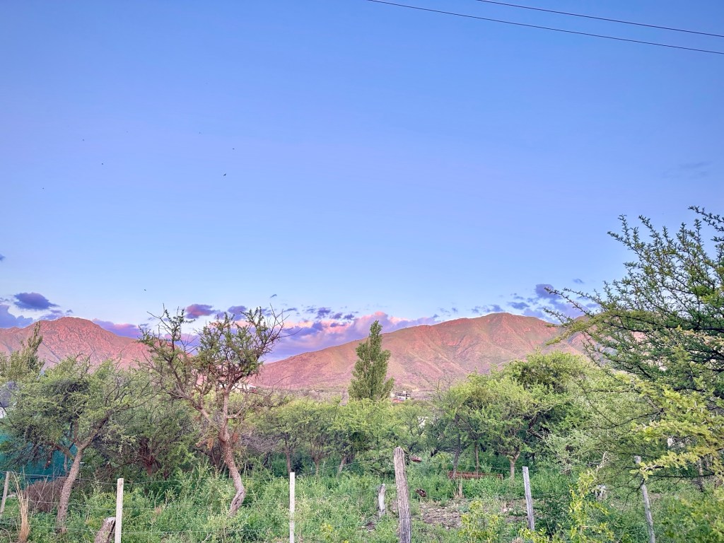 A view of Cerro Uritorco and Cerro Las Gemelas next to each other in Capilla del Monte