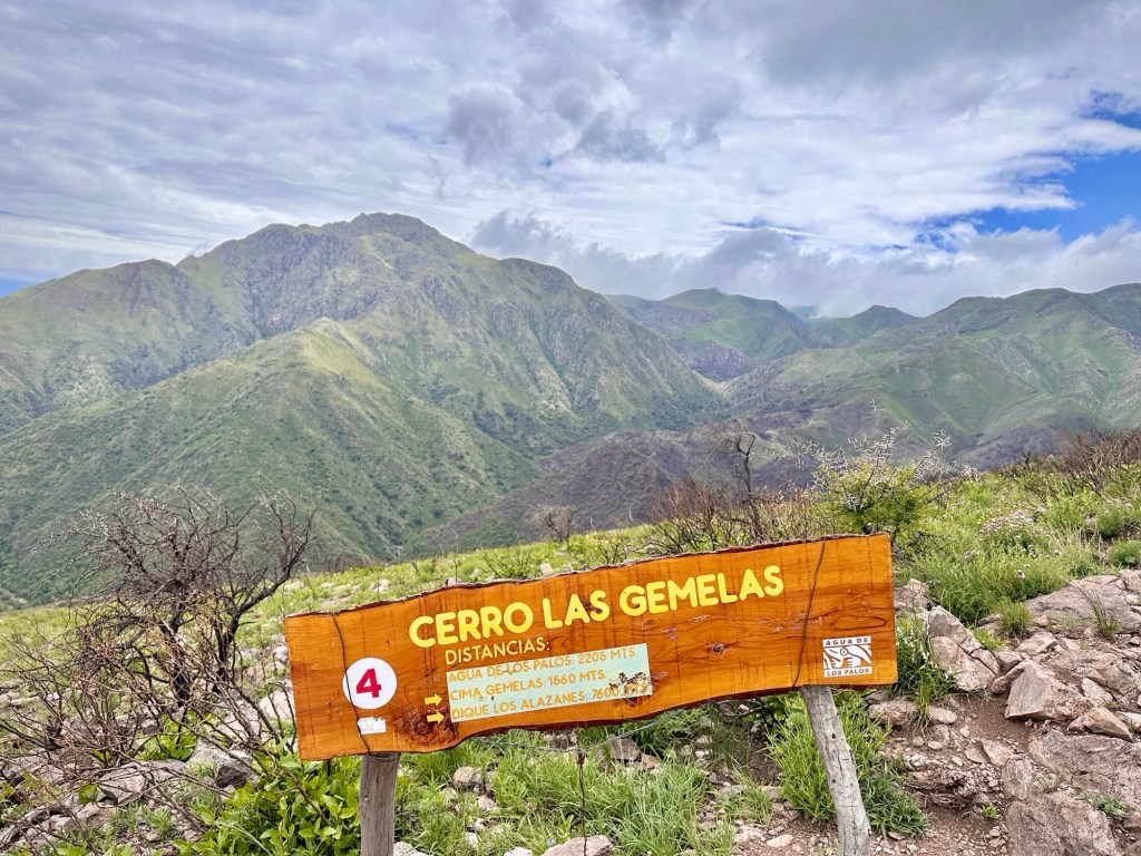 The view of Cerro Uritorco from the #4 board along the Cerro Las Gemelas hike