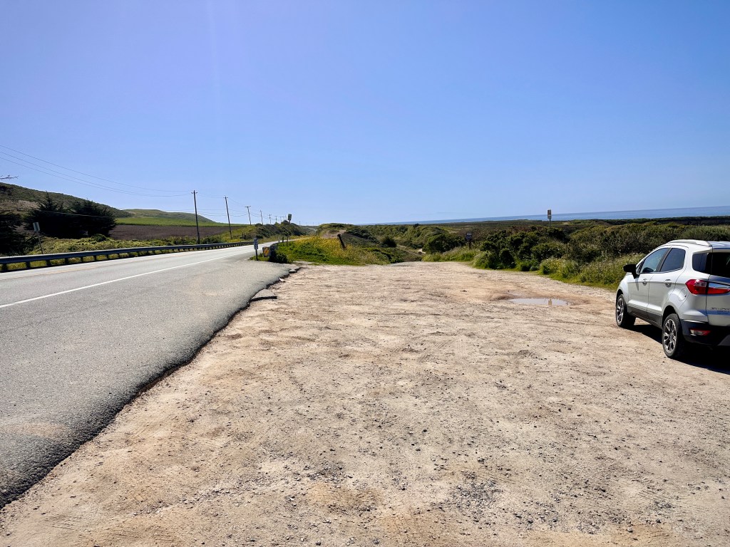 This is where you park to find the swing at the Sharktooth Beach